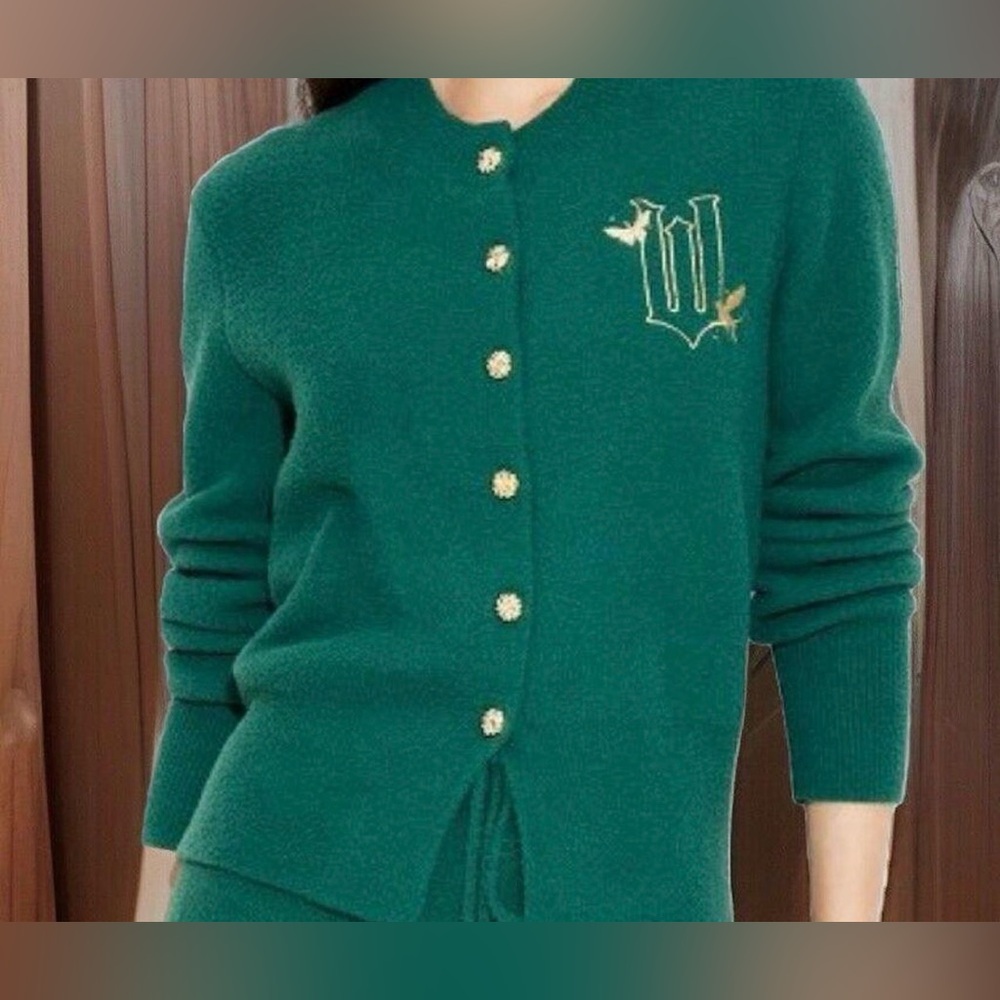 Wicked x Paul Tazewell collection Womens Large Emerald Green Sweater Cardigan